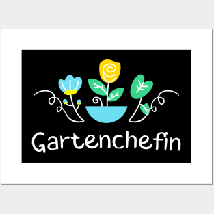 Gartenchefin Gartenarbeit Gärtnerin Blumen Frauen Posters and Art